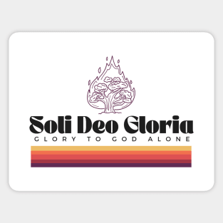 Burning Bush Soli Deo Gloria sun fire Sticker